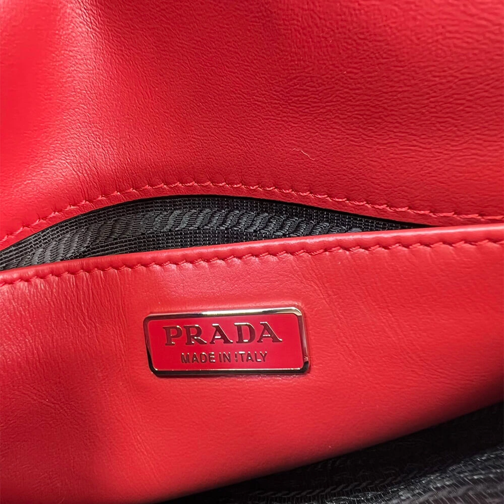 ZipUp Small Prada Cleo brushed leather shoulder bag with flap 3012
