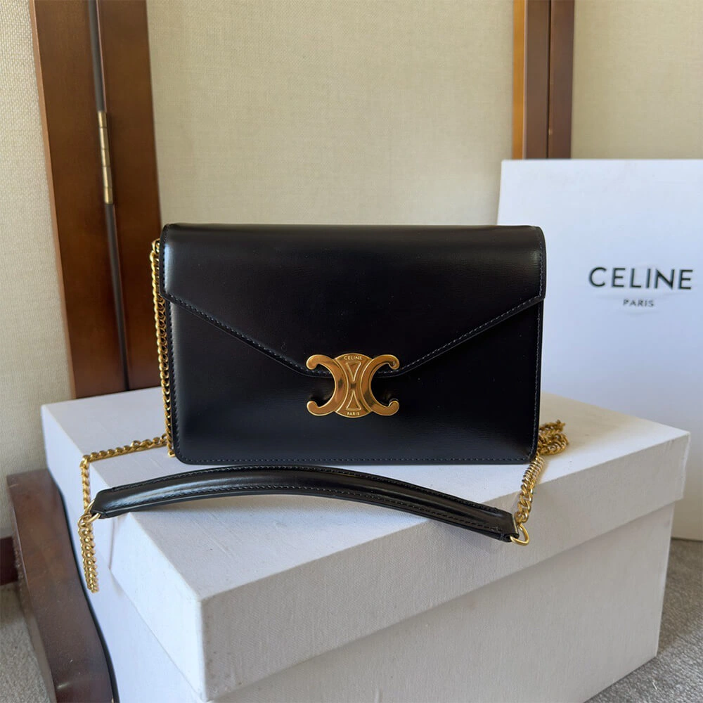Seasonal WALLET ON CHAIN MARGO in Shiny calfskin(HIGH-END GRADE) 2502