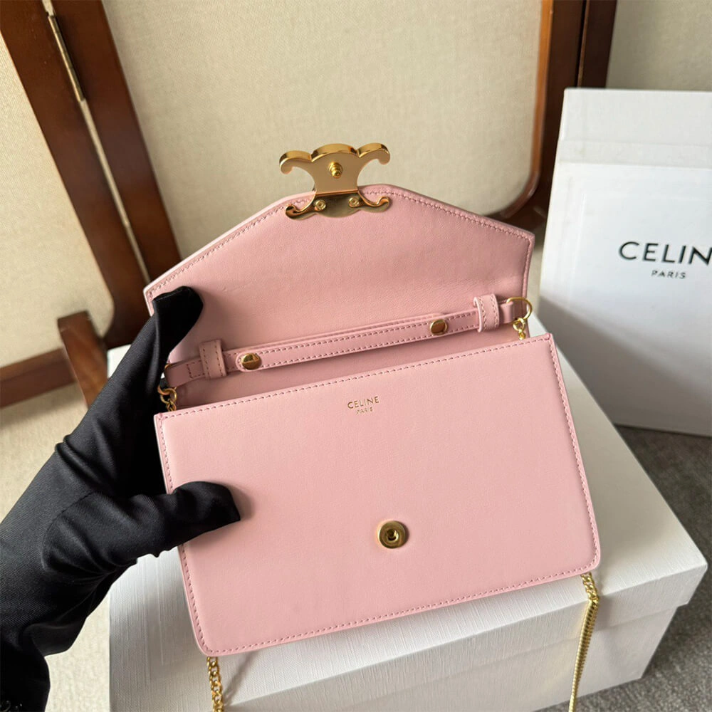 HighQuality WALLET ON CHAIN MARGO in Shiny calfskin(HIGH-END GRADE) 2576