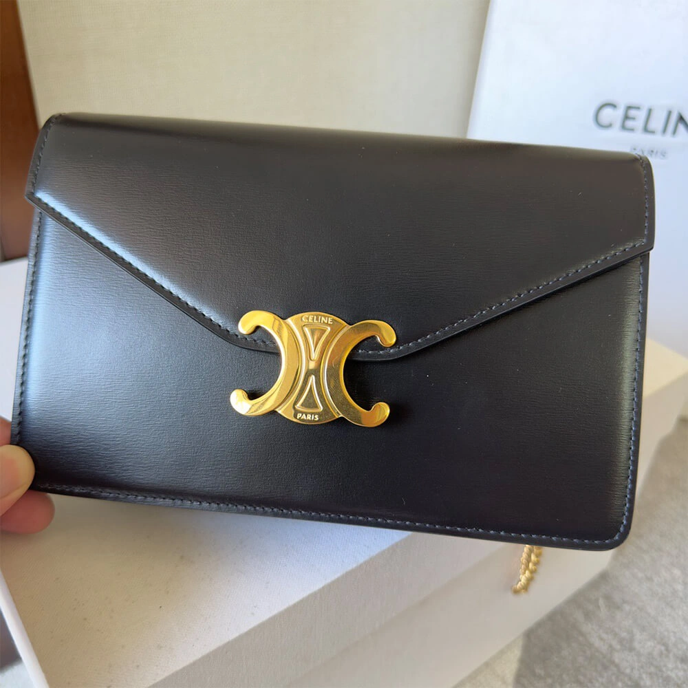 Seasonal WALLET ON CHAIN MARGO in Shiny calfskin(HIGH-END GRADE) 2502
