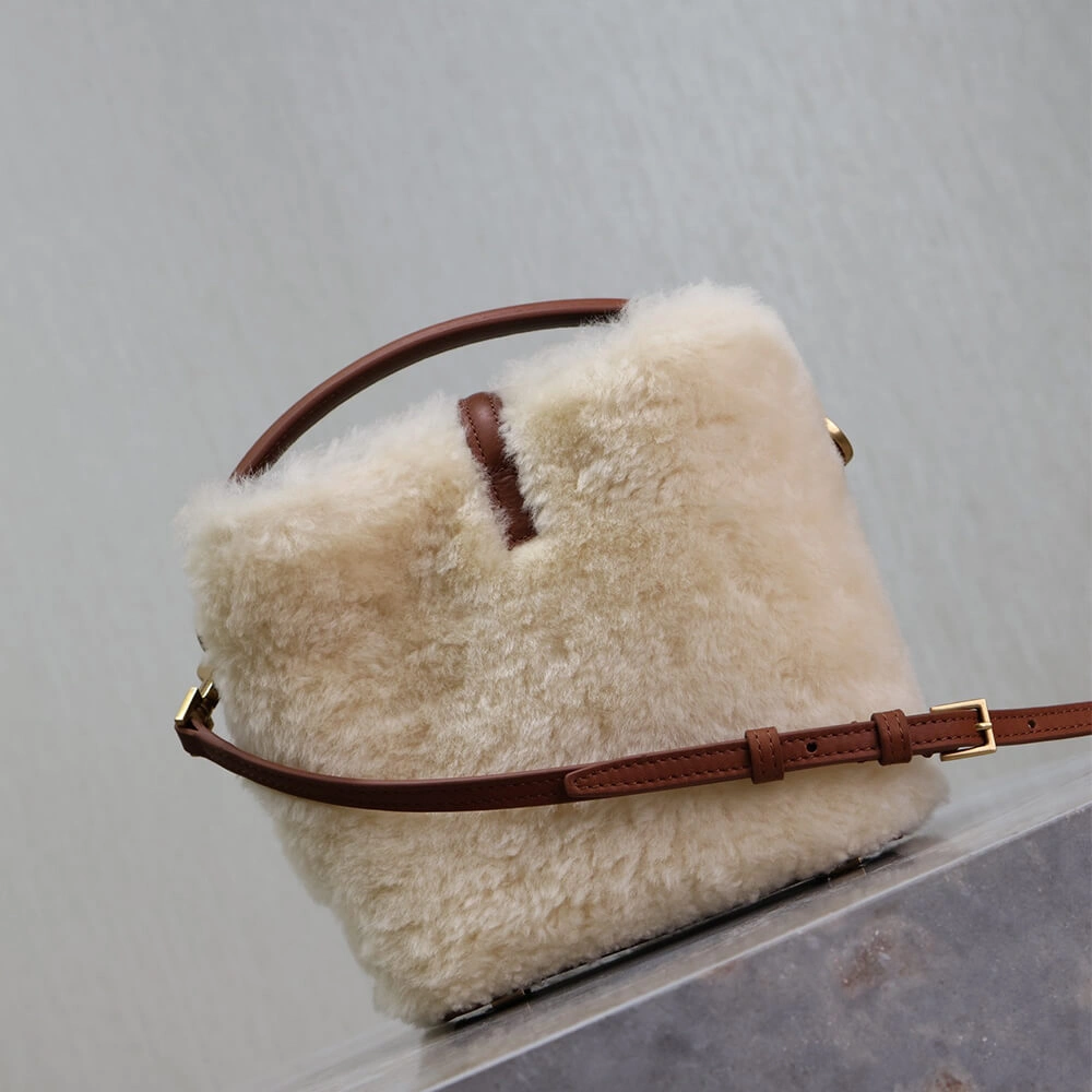Breathable YSL LE 37 mini in shearling 2622
