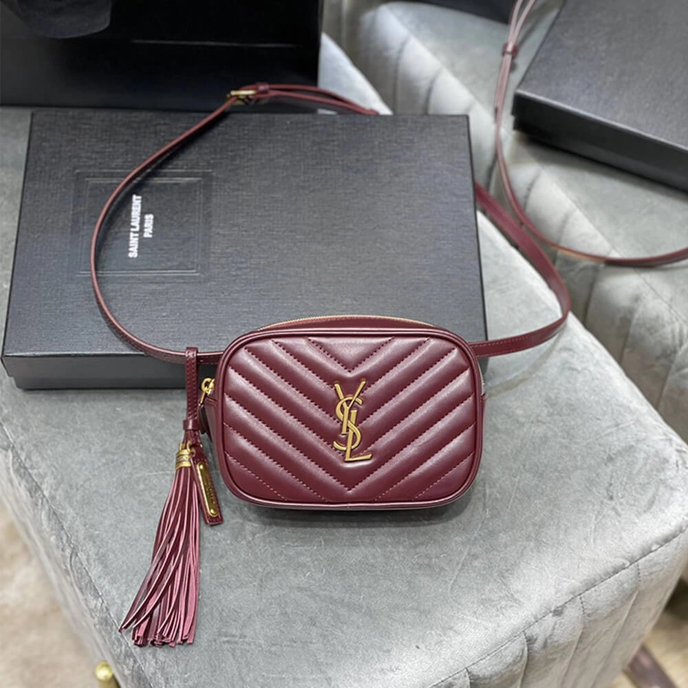 Unisex YSL LOU BELT BAG IN MATELASSE LEATHER 2875