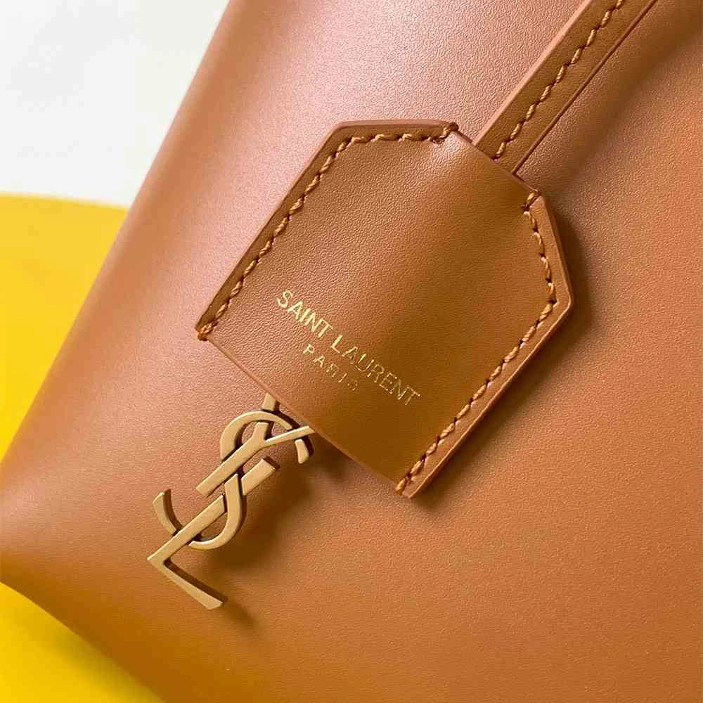 YSL Mini Toy SHOPPING SAINT LAURENT in box leather RelaxedFit 2674