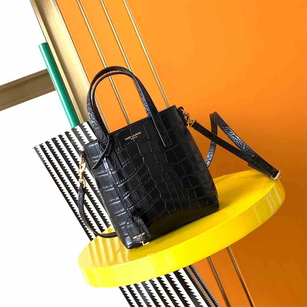 WeatherProof YSL Mini toy shopping Saint Laurent IN CROCODILE-EMBOSSED LEATHER 2663