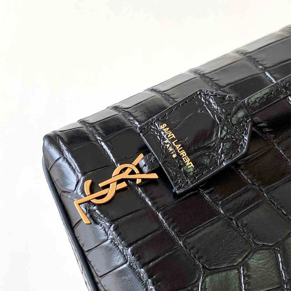 WeatherProof YSL Mini toy shopping Saint Laurent IN CROCODILE-EMBOSSED LEATHER 2663