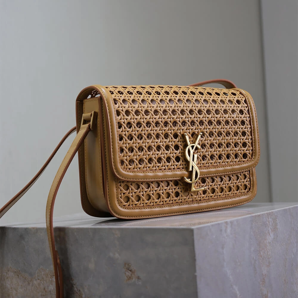 Compact YSL SOLFERINO MEDIUM SATCHEL WOVEN(HIGH-END GRADE) 2755