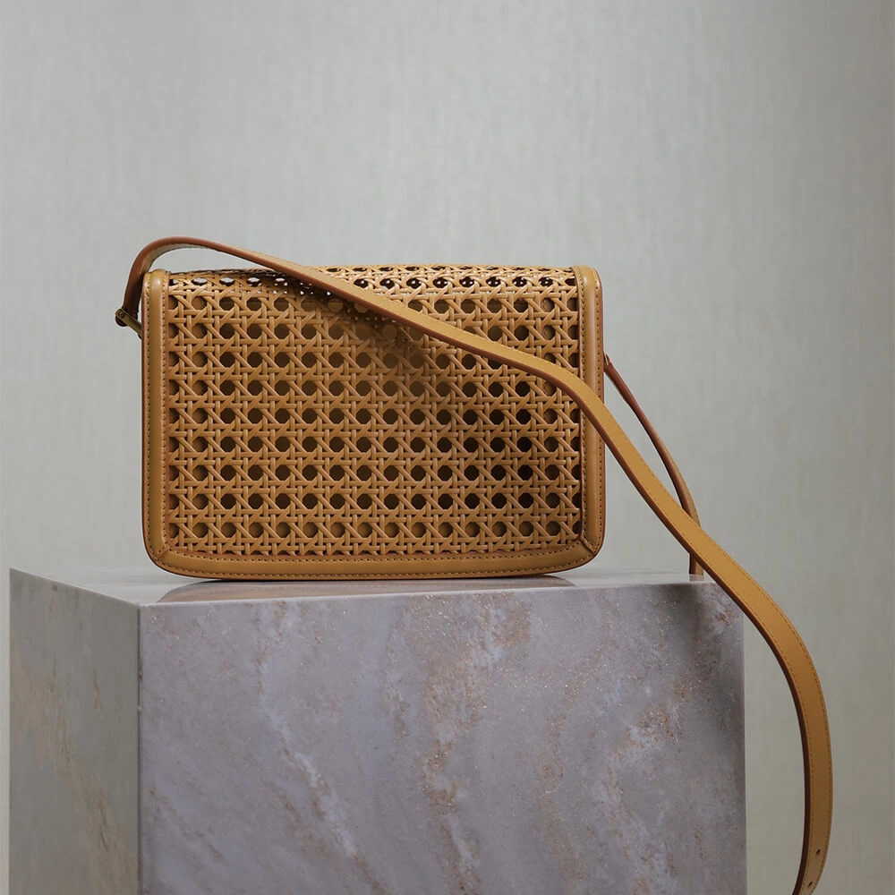 Compact YSL SOLFERINO MEDIUM SATCHEL WOVEN(HIGH-END GRADE) 2755