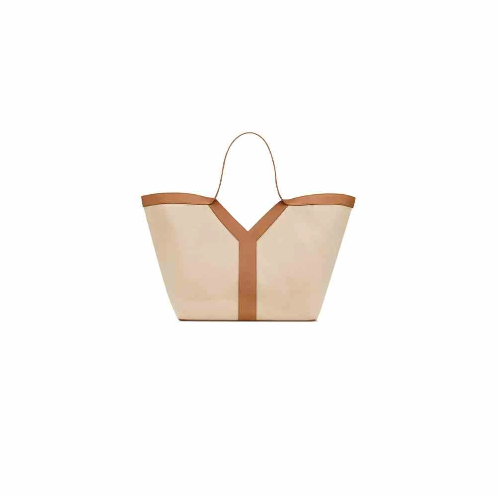 YSL Y TOTE IN CANVAS AND LEATHER(HIGH-END GRADE) Unisex 2599