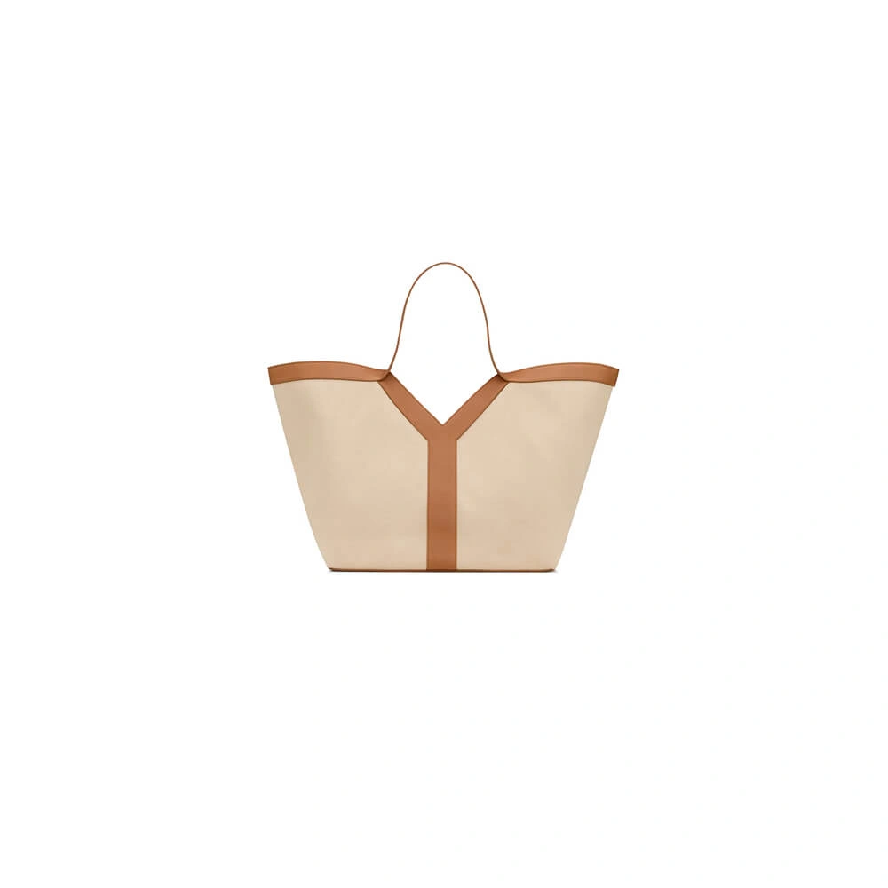 Affordable YSL Y TOTE IN CANVAS AND LEATHER(HIGH-END GRADE) 2767