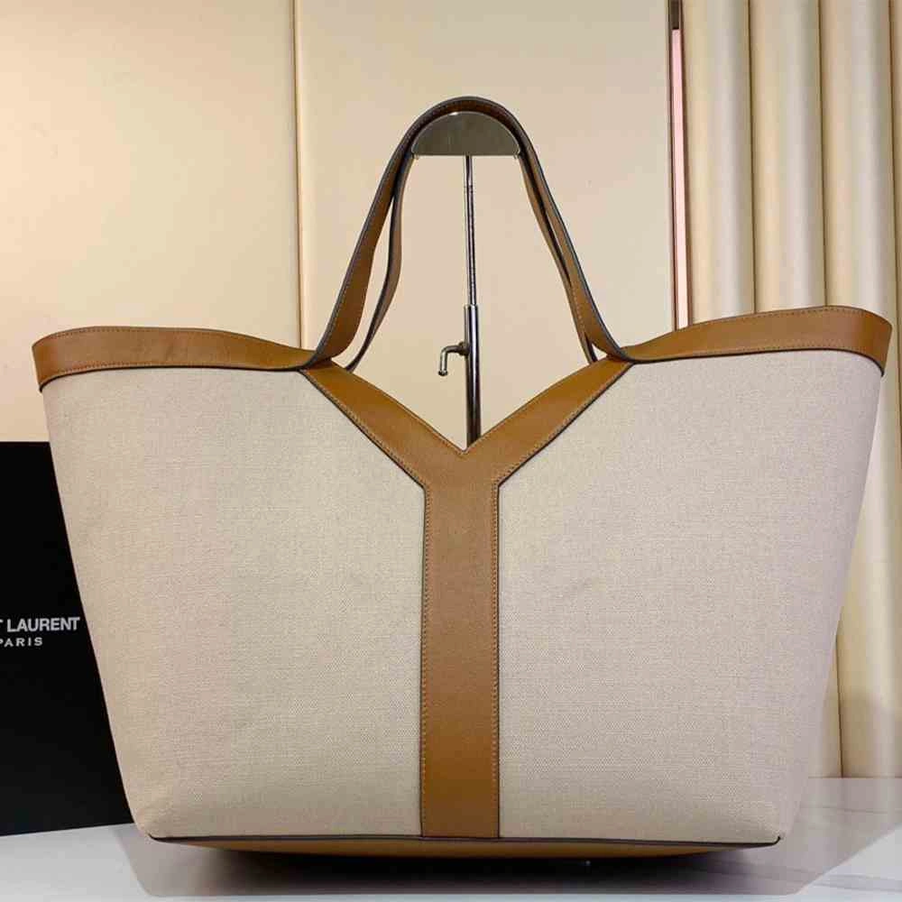 YSL Y TOTE IN CANVAS AND LEATHER(HIGH-END GRADE) Unisex 2599
