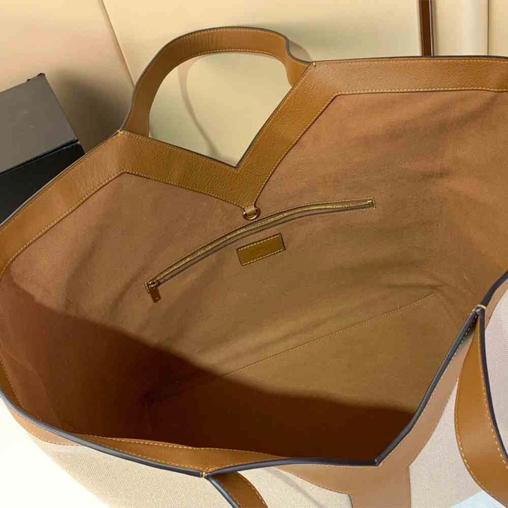 YSL Y TOTE IN CANVAS AND LEATHER(HIGH-END GRADE) Unisex 2599