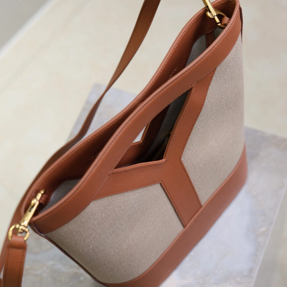 YSL Y small bucket in canvas and leather(HIGH-END GRADE) Neat 2671