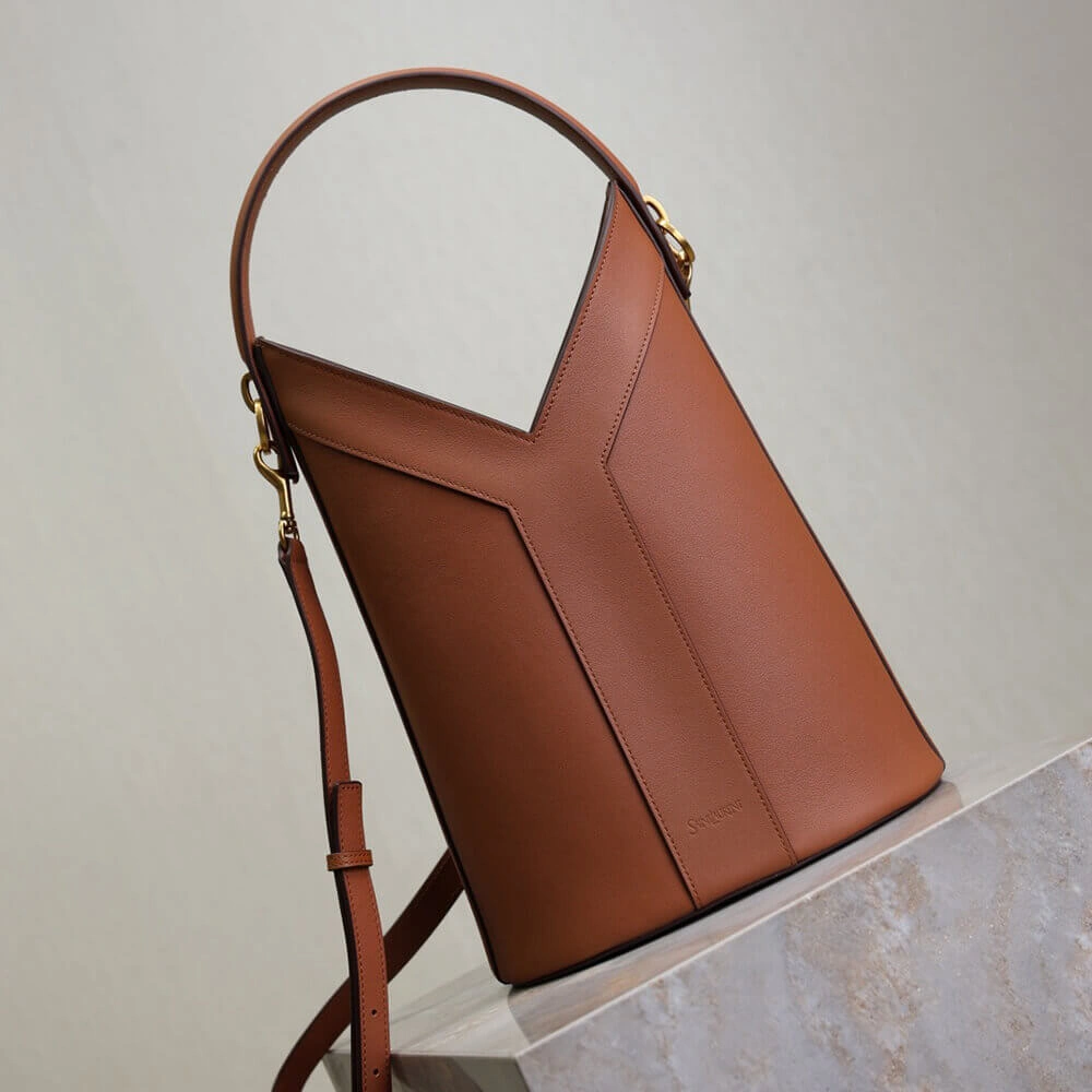 YSL Y top-handle bucket in leather(HIGH-END GRADE) Lightweight 2616