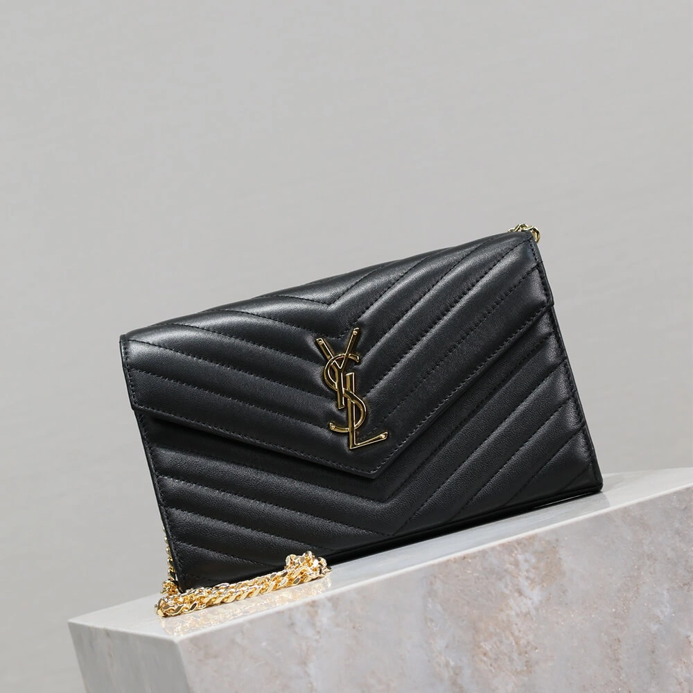 Durable YSL cassandre chain wallet in lambskin 2632