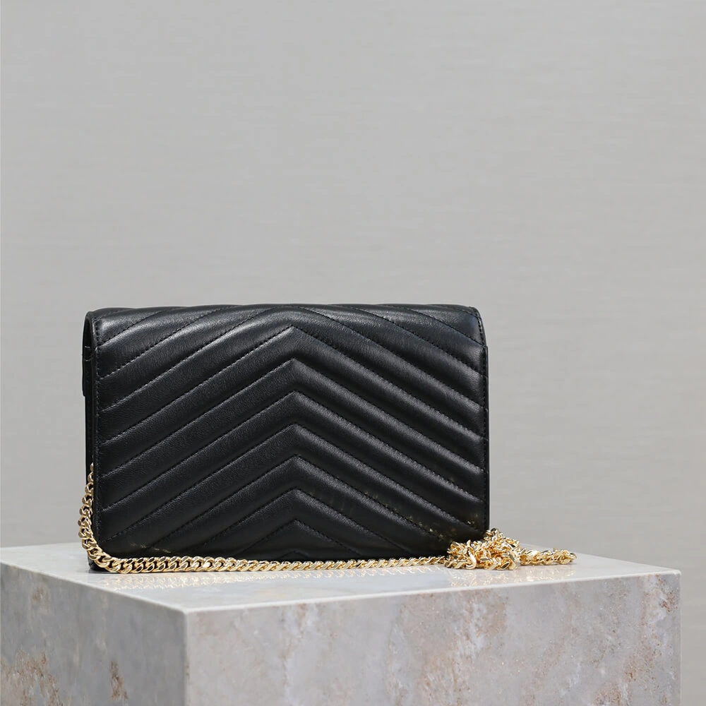 Durable YSL cassandre chain wallet in lambskin 2632