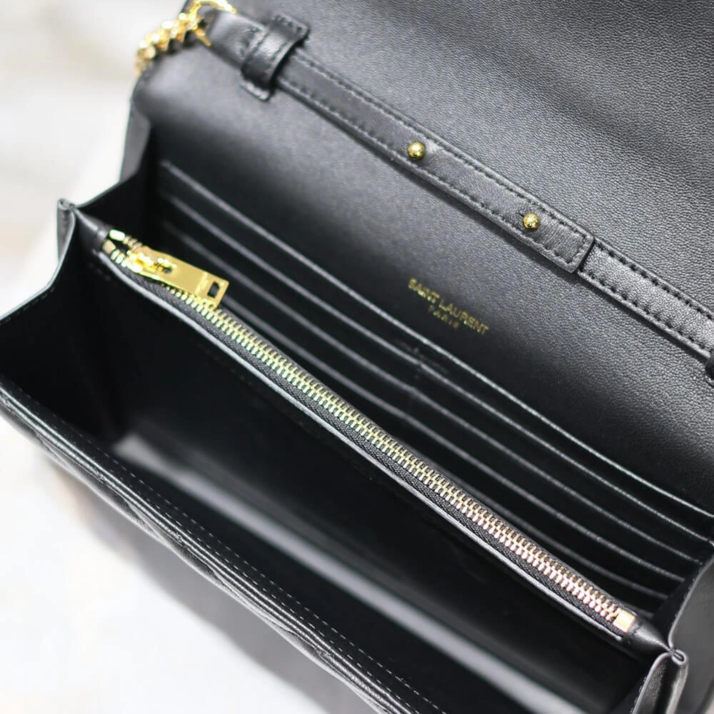 Durable YSL cassandre chain wallet in lambskin 2632