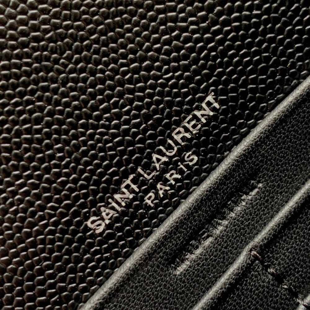 YSL cassandre envelope chain wallet in grain de poudre leather(High-end Grade) Supportive 2762