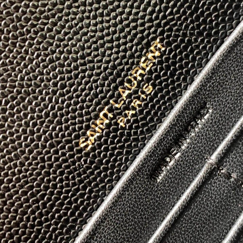 Bold YSL cassandre envelope chain wallet in grain de poudre leather(High-end Grade) 2761