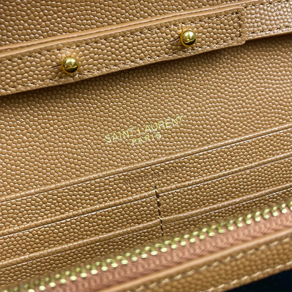 Reliable YSL classic cassandre chain wallet in grain de poudre leather 2733