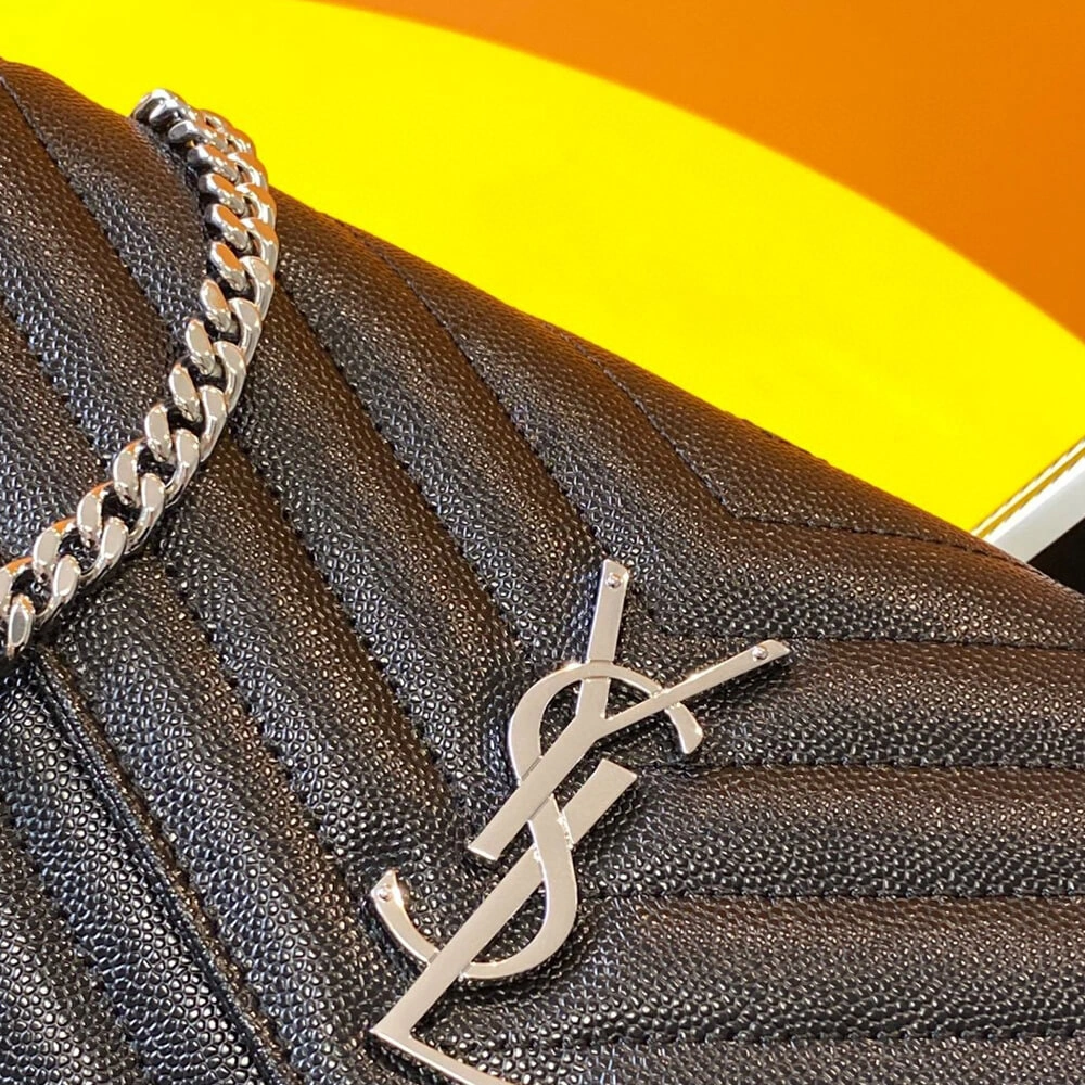 YSL classic cassandre chain wallet in grain de poudre leather(high-end grade) SmoothTexture 2763