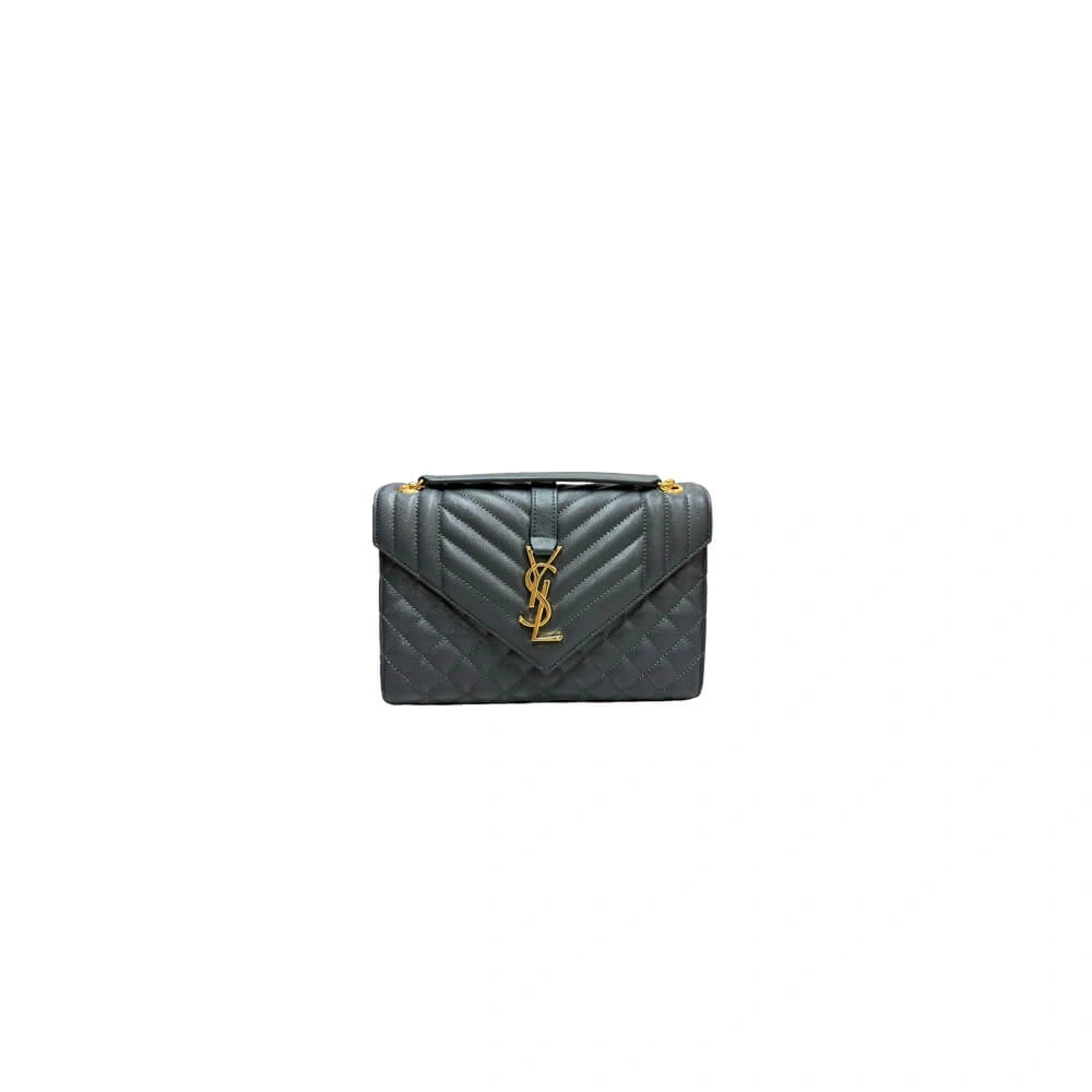 Lightweight YSL envelope medium in grained leather 2730