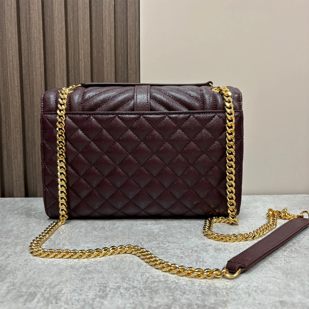 Compact YSL envelope medium in grained leather 2721