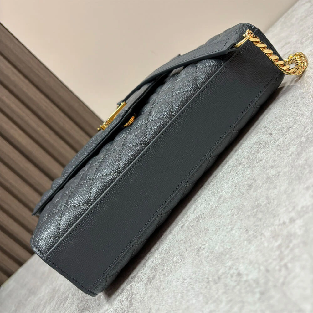 Lightweight YSL envelope medium in grained leather 2730