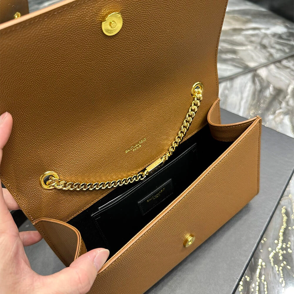 Minimalist YSL kate medium in grain de poudre embossed leather 2799