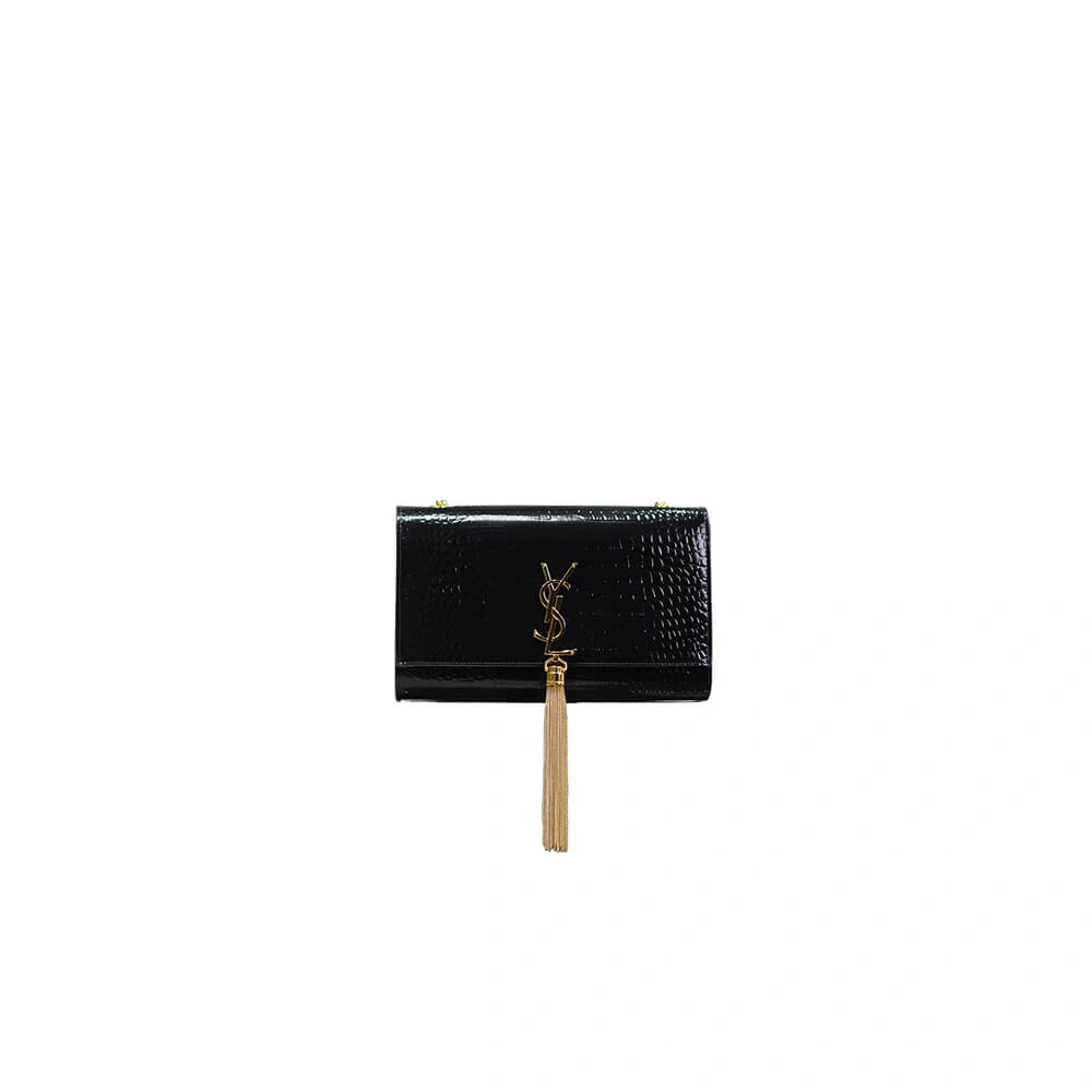 Colorful YSL kate medium tassel in crocodile-embossed leather 2804