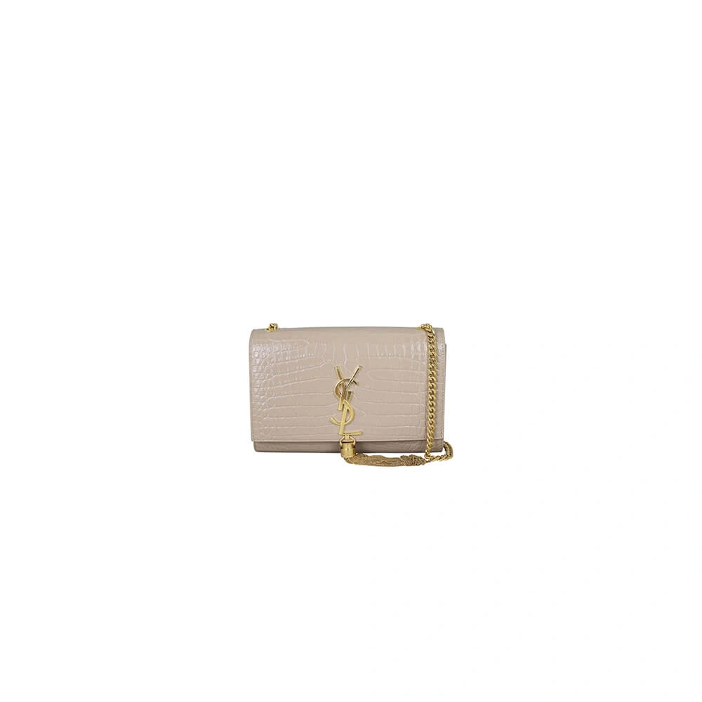 Attractive YSL kate medium tassel in crocodile-embossed leather 2807