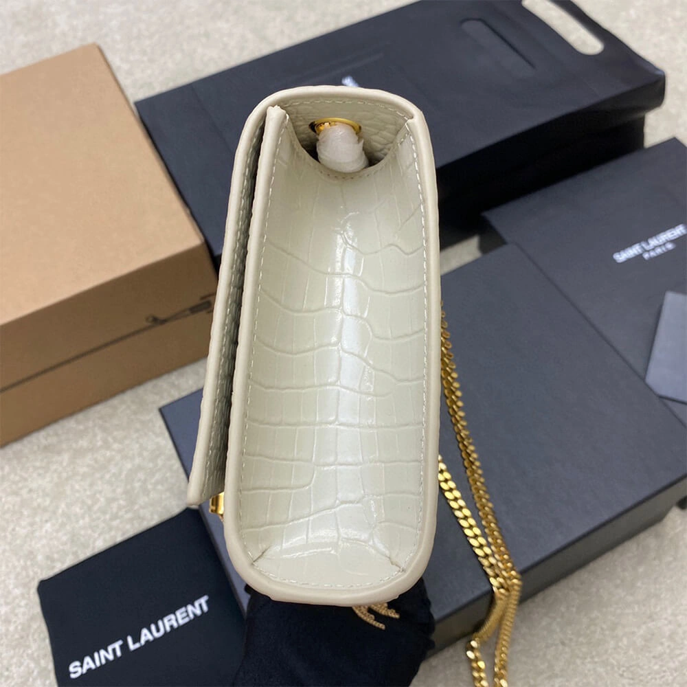YSL kate medium tassel in crocodile-embossed leather Unique 2806