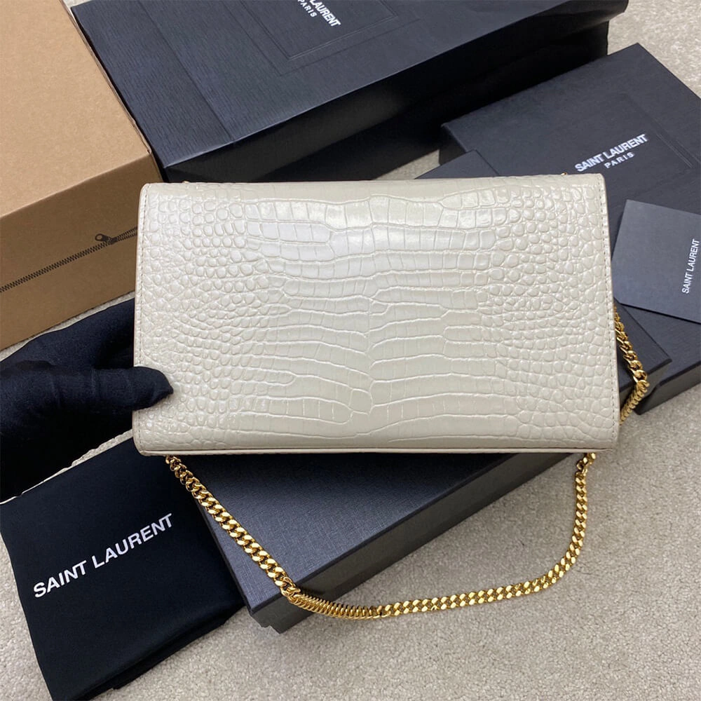 YSL kate medium tassel in crocodile-embossed leather Unique 2806