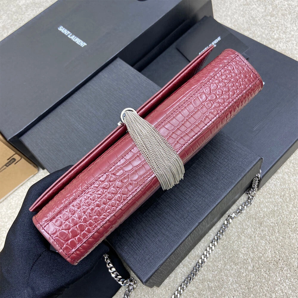 YSL kate medium tassel in crocodile-embossed leather Sophisticated 2809