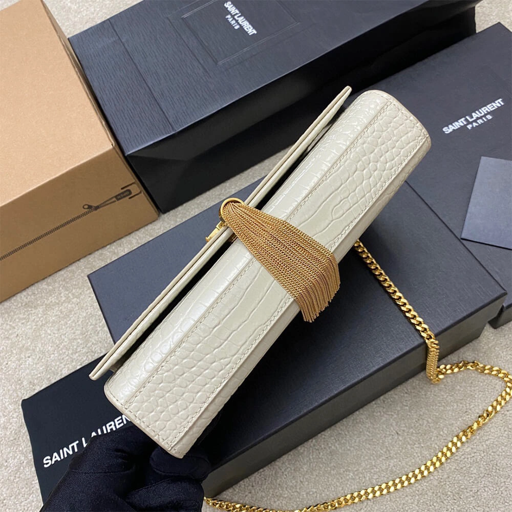 YSL kate medium tassel in crocodile-embossed leather Unique 2806