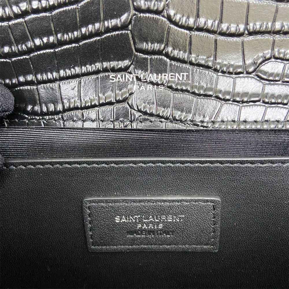 YSL kate medium tassel in crocodile-embossed leather MoistureWicking 2813