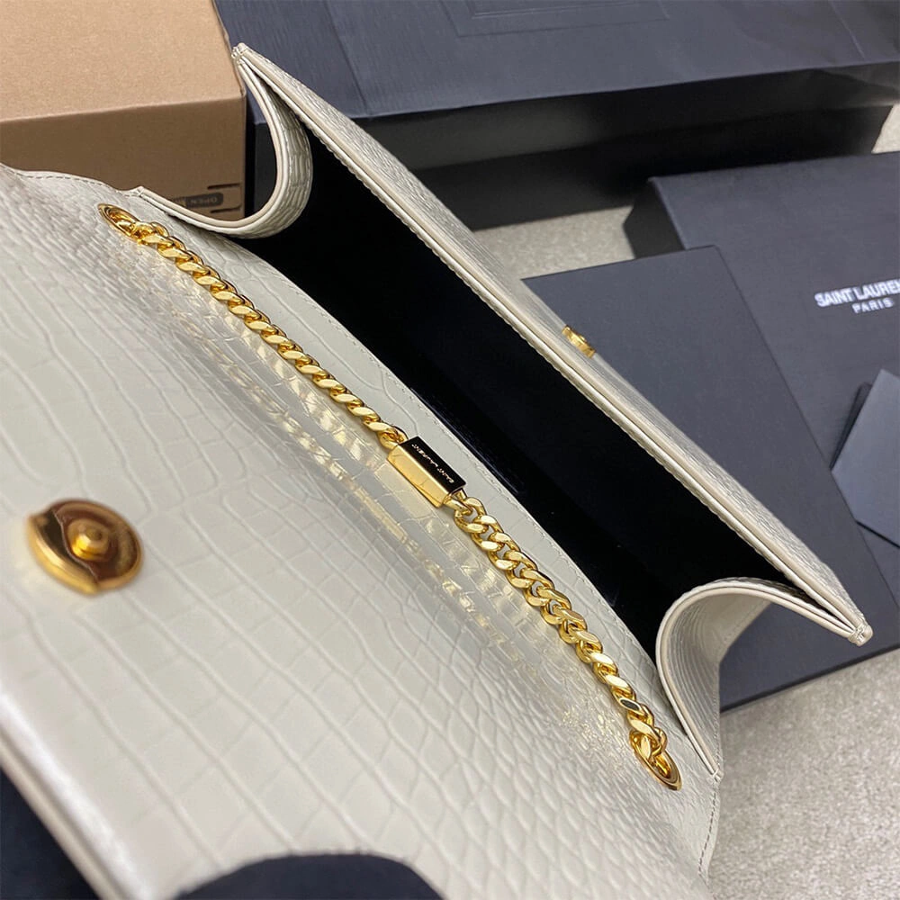 YSL kate medium tassel in crocodile-embossed leather Unique 2806