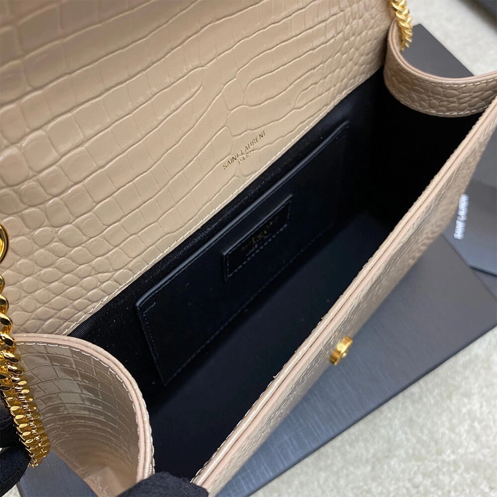 Attractive YSL kate medium tassel in crocodile-embossed leather 2807