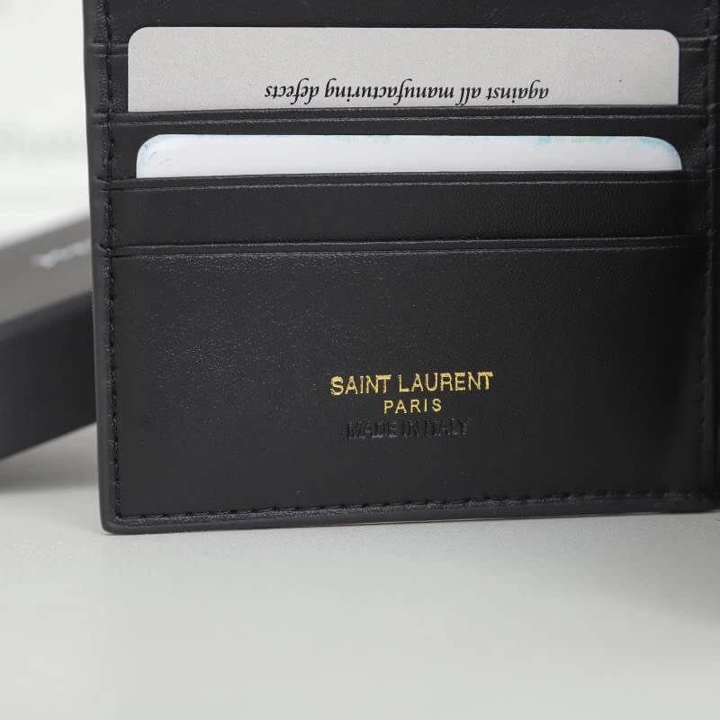 YSL tiny cassandre wallet in crocodile embossed matte leather SoftTouch 2885