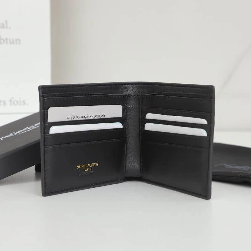 YSL tiny cassandre wallet in crocodile embossed matte leather SoftTouch 2885