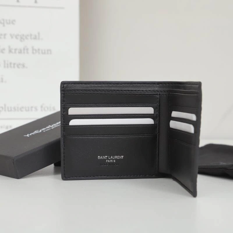 FastDry YSL tiny cassandre wallet in crocodile embossed matte leather 2822