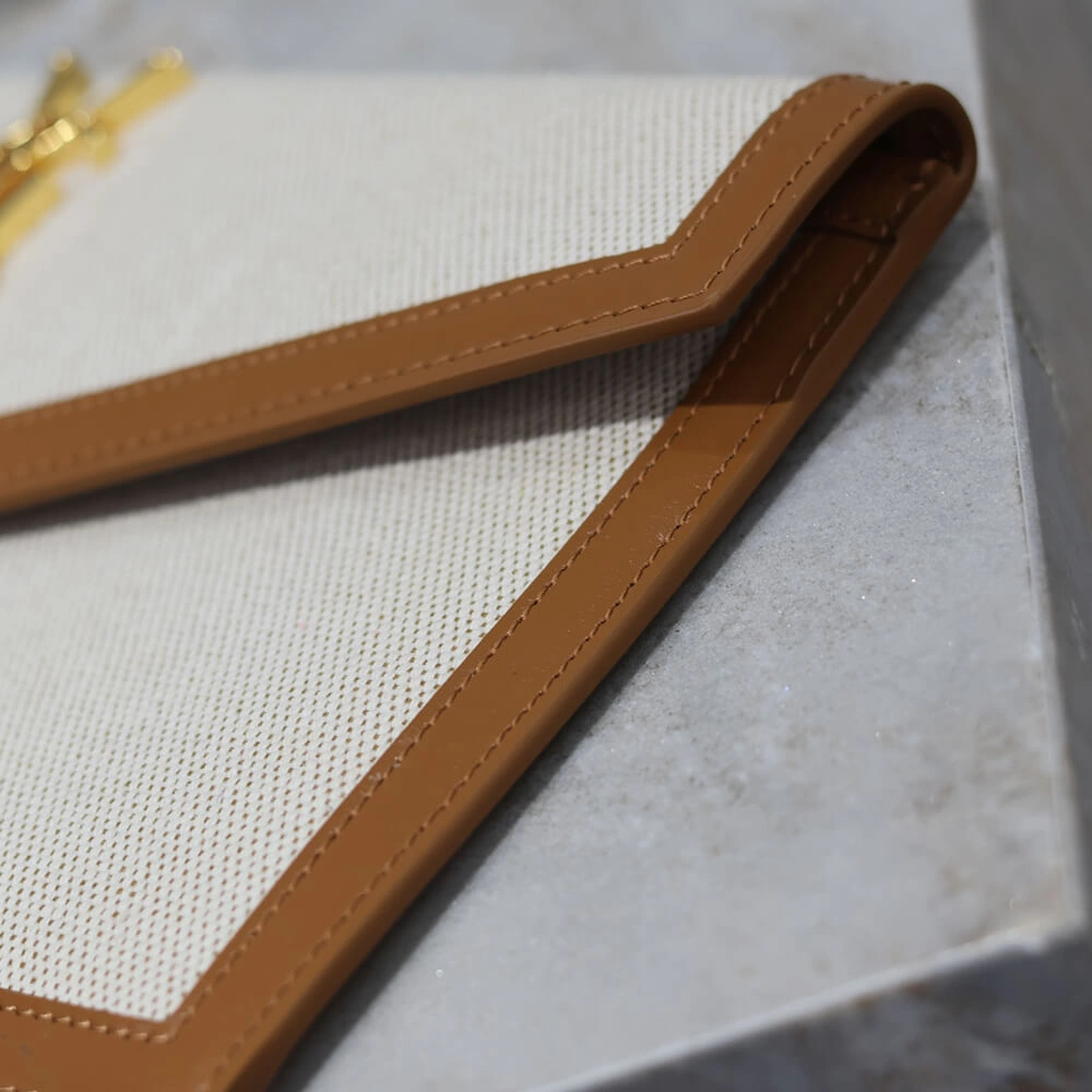 YSL uptown pouch in canvas and leather Bright 2664