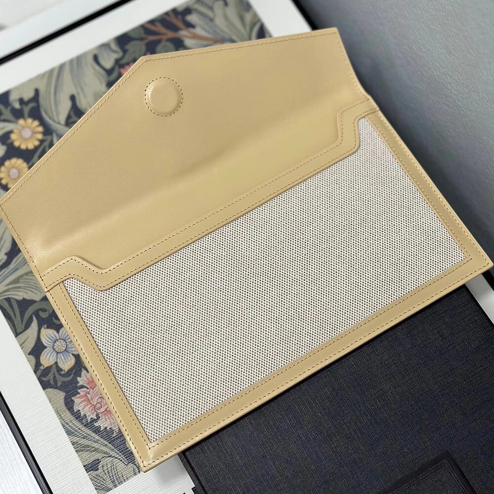 YSL uptown pouch in canvas and leather Bright 2664