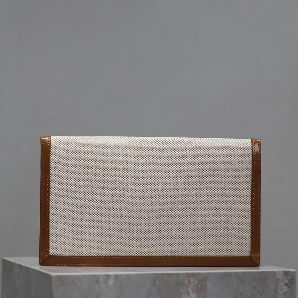 YSL uptown pouch in canvas and leather Bright 2664
