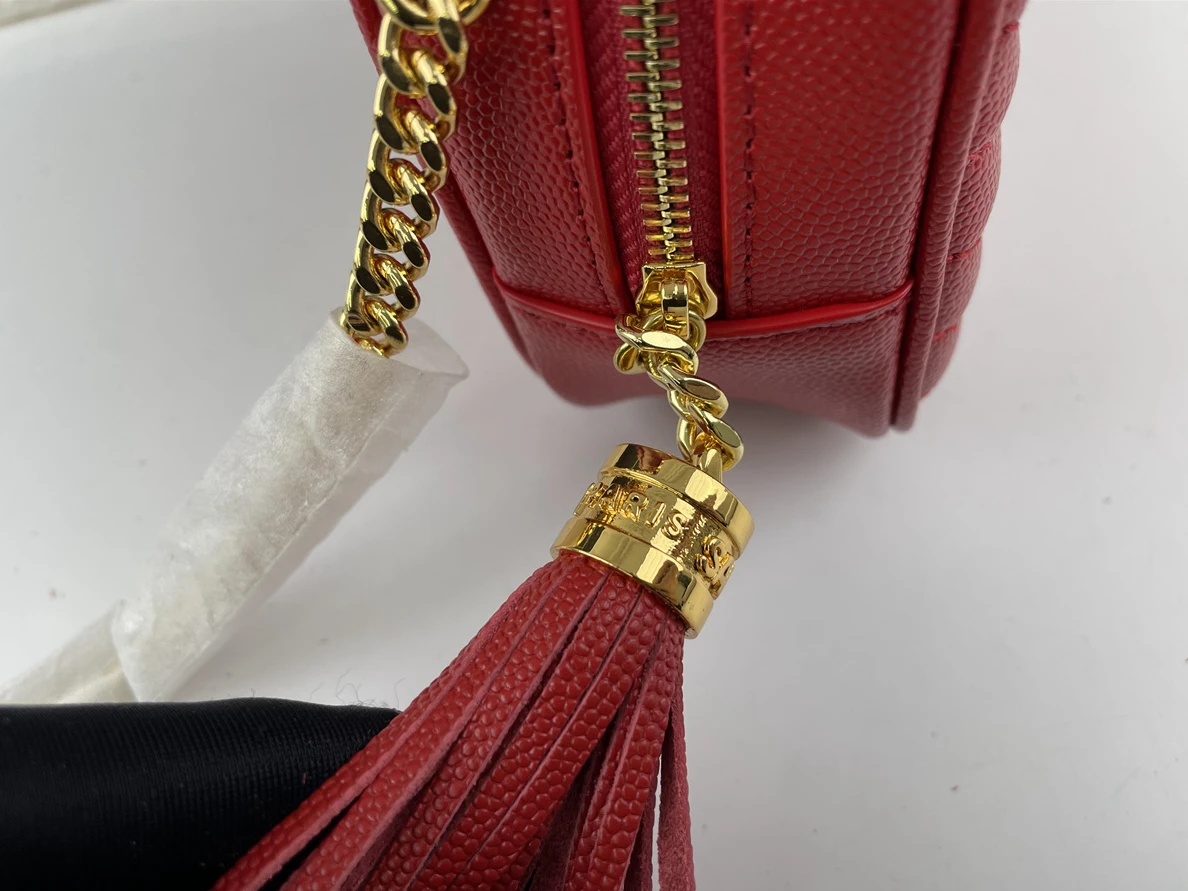 1079 Saint Laurent LouLou Middle Red bag  (20cm) WellDesigned 254