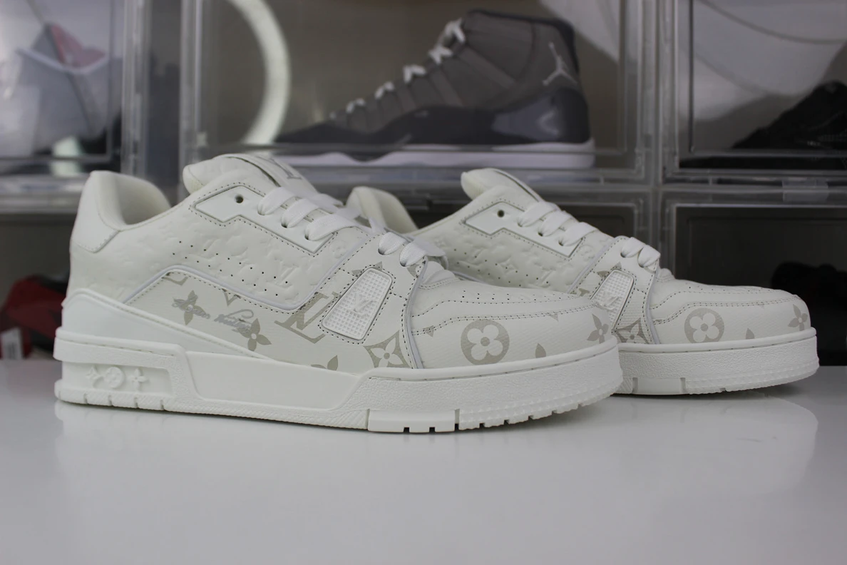 1098 Louis Vuitton Pure White with Silver Text # SportInspired 206