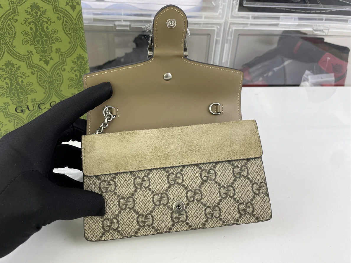 1115 GUCCI Dionysus Mini Tan color silver snake Bag ( 16.5x 10 x 4 cm) BestValue 83