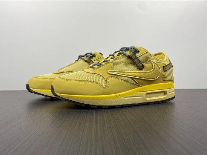 1237 Nike Air Max 1 Travis Scott Cactus Jack Saturn Gold StreetReady 2559