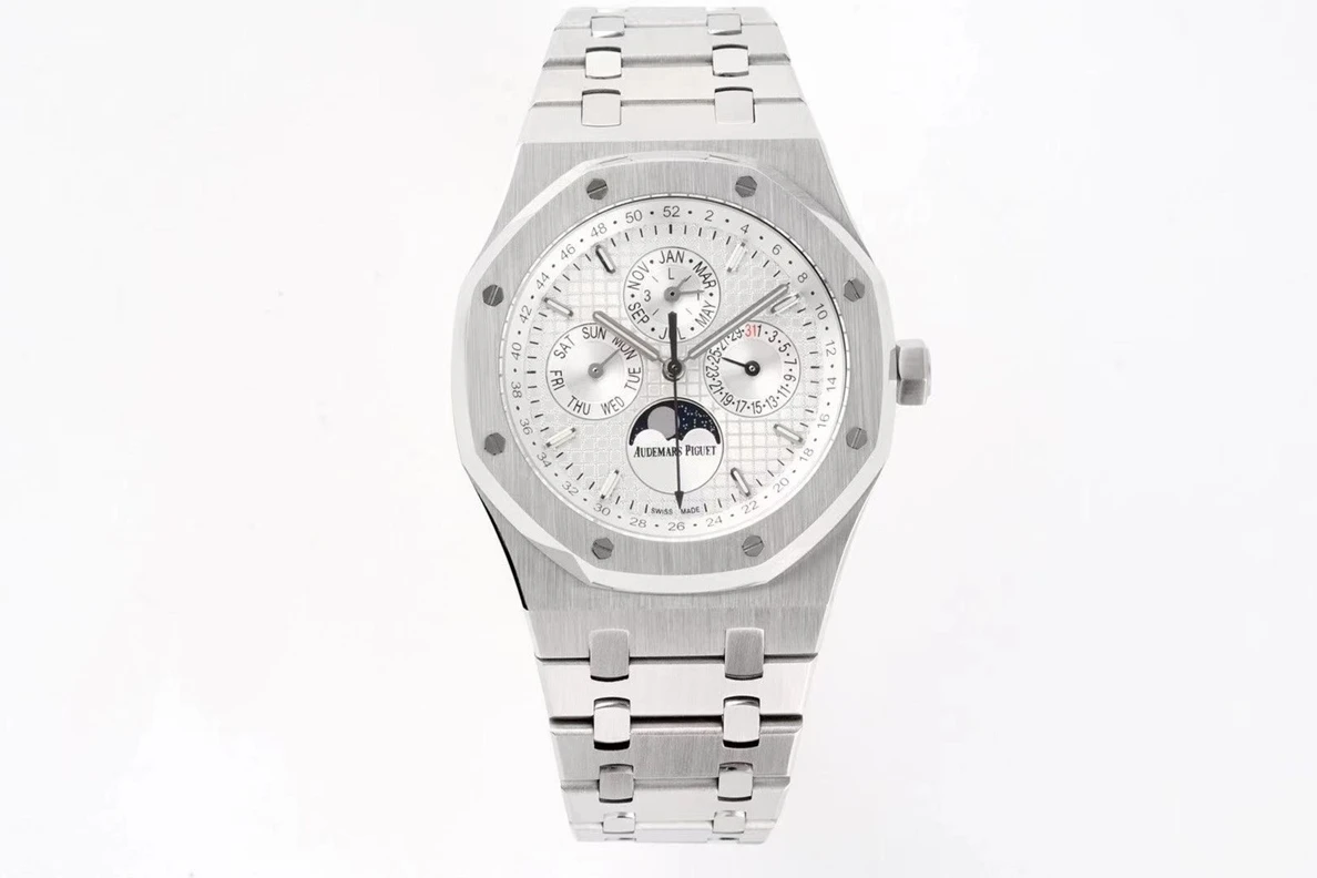146 AP White with Date Moon Stars (41mm) Affordable 330