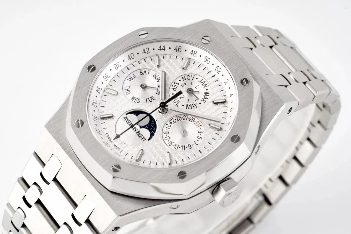 146 AP White with Date Moon Stars (41mm) Affordable 330
