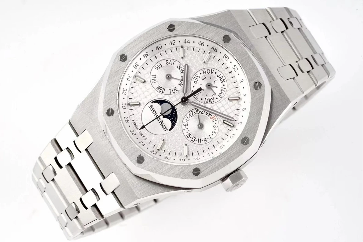 146 AP White with Date Moon Stars (41mm) Affordable 330